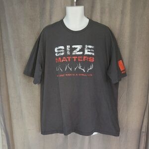Gray 3Xl Graphic Tee with Metallic Text